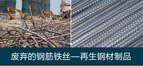 废弃的钢筋铁丝—再生钢材制品
